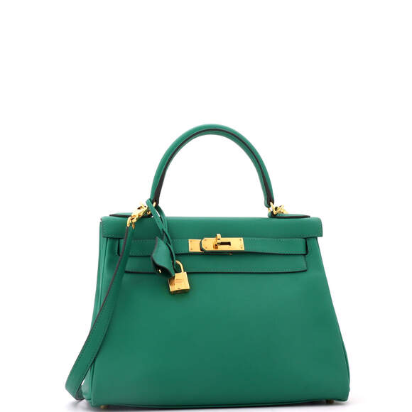 Hermes Kelly 28 Green Evercolor with Gold Hardware - Picture 2 of 7